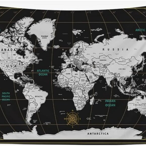Other - World Map Tapestry for Kids Student Wall Tapestry World Geographical Distributio